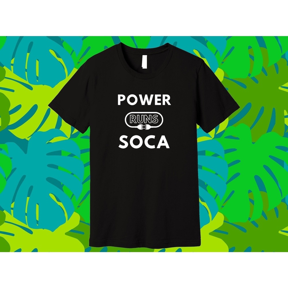 POWER RUNS SOCA Black Short Sleeve Tee